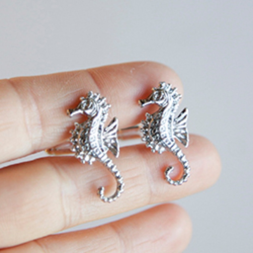 Seahorse Cufflinks, Fun Nerdy Cuff Links, Mens' 🌸